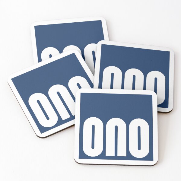 Item preview, Ono Pharmaceutical logo white lettering on navy blue square designed and sold by Scovillea.
