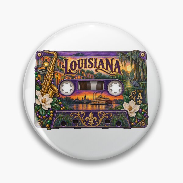 Item preview, Louisiana Retro Cassette Tape designed and sold by Whimspired By Paxx.