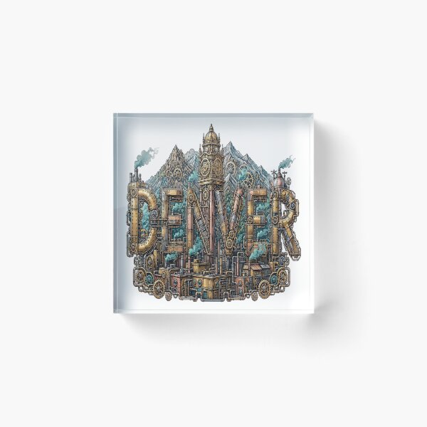 Item preview, Vintage Denver Optical Illusion Steampunk Skyline designed and sold by Robert Lucio.