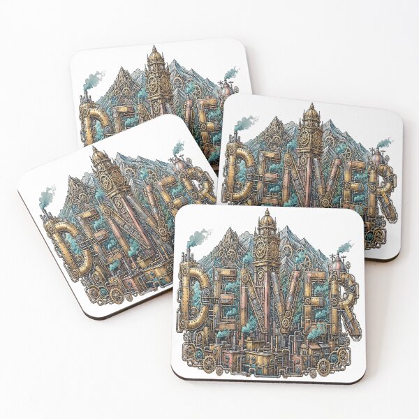 Item preview, Vintage Denver Optical Illusion Steampunk Skyline designed and sold by Robert Lucio.