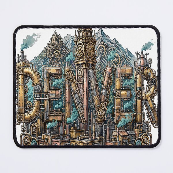 Item preview, Vintage Denver Optical Illusion Steampunk Skyline designed and sold by Robert Lucio.