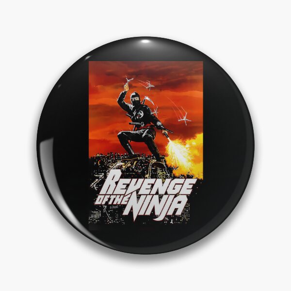 Item preview, Black Suit Ninja Flame Thrower Night City Skyline designed and sold by BriceBourgeau.