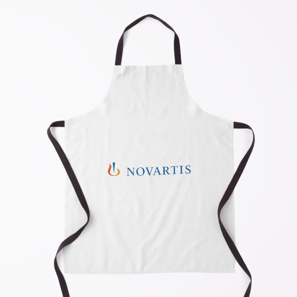 Item preview, Novartis logo blue wordmark with colorful symbol of Swiss pharmaceutical company designed and sold by Scovillea.