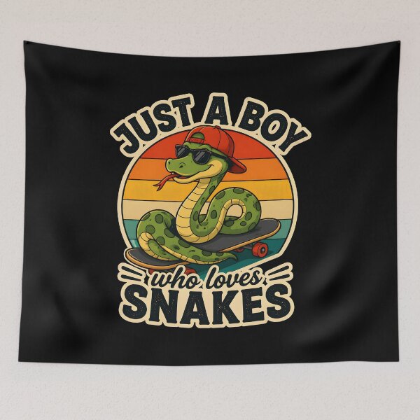 Item preview, just a boy who loves snakes retro sunset designed and sold by Cocuninecrew.
