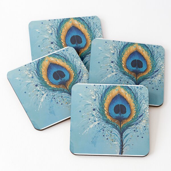 Item preview, Peacock in Blue and Gold designed and sold by tambanow.
