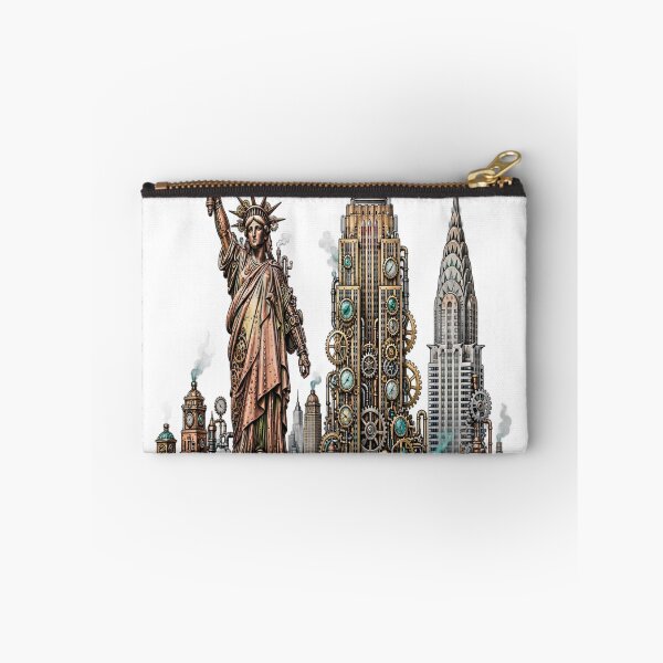 Item preview, Vintage New York Optical Illusion Steampunk Skyline designed and sold by Robert Lucio.