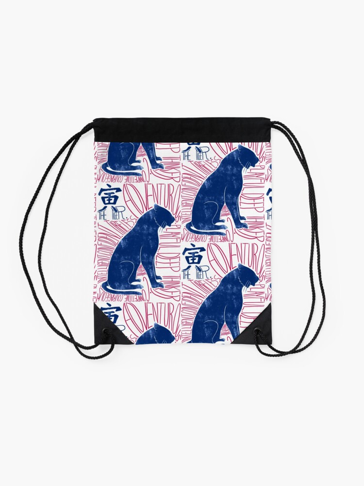 Alternate view of The Tiger Chinese Zodiac Sign Drawstring Bag