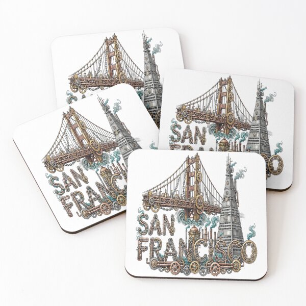 Item preview, Vintage San Francisco Optical Illusion Steampunk Skyline designed and sold by Robert Lucio.