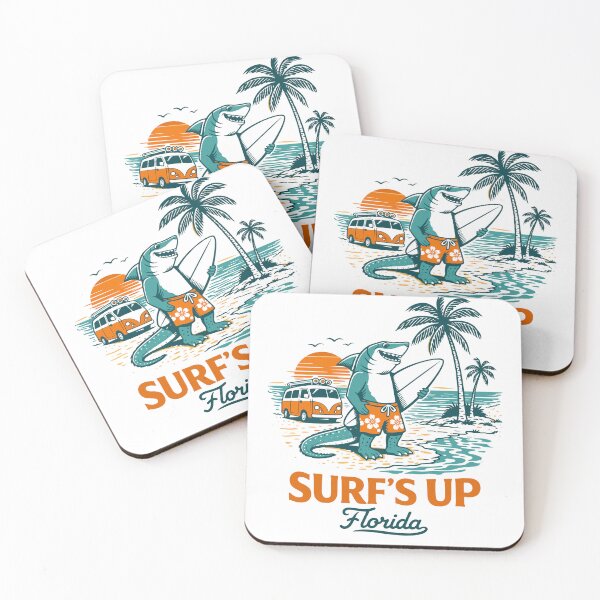 Item preview, Surf's Up Florida Shark Poster designed and sold by Matinez Pink.