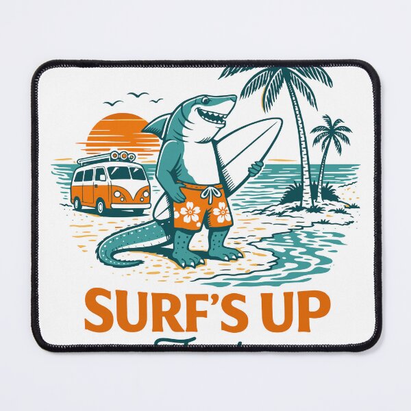 Item preview, Surf's Up Florida Shark Poster designed and sold by Matinez Pink.