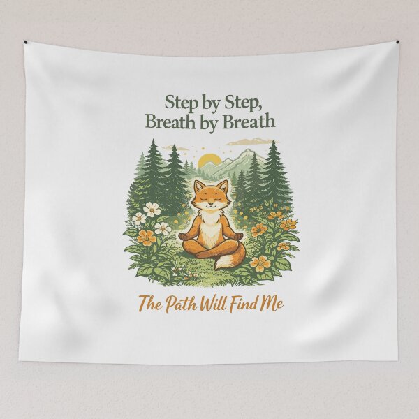 Item preview, Step By Step Meditating Fox Poster designed and sold by Matinez Pink.