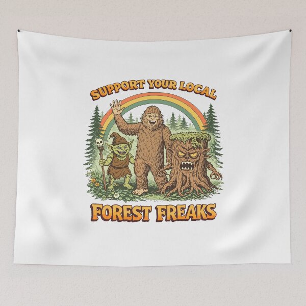 Item preview, Support Your Local Forest Freaks Bigfoot Poster designed and sold by Matinez Pink.