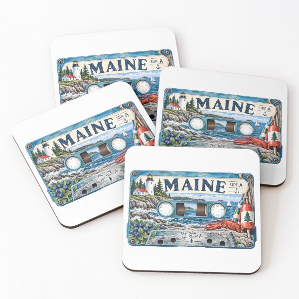 Item preview, Maine Retro Cassette Tape designed and sold by Whimspired By Paxx.