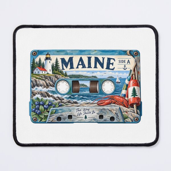 Item preview, Maine Retro Cassette Tape designed and sold by Whimspired By Paxx.
