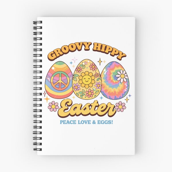 Item preview, Groovy Hippy Easter Peace Love & Eggs Poster designed and sold by Matinez Pink.