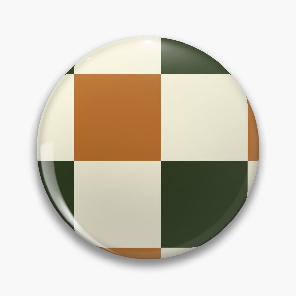 Item preview, Checkered //Retro Checkerboard //Forest Green //Burnt Orange// Geometric //Plaid // large designed and sold by DColourMuse.
