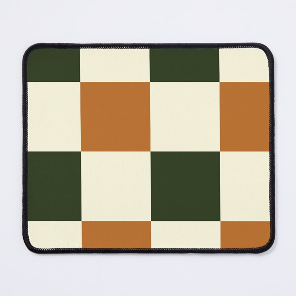 Item preview, Checkered //Retro Checkerboard //Forest Green //Burnt Orange// Geometric //Plaid // large designed and sold by DColourMuse.