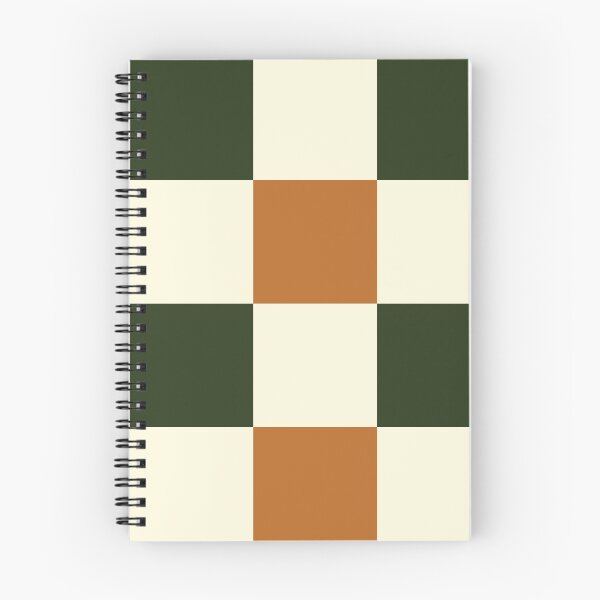 Item preview, Checkered //Retro Checkerboard //Forest Green //Burnt Orange// Geometric //Plaid // large designed and sold by DColourMuse.