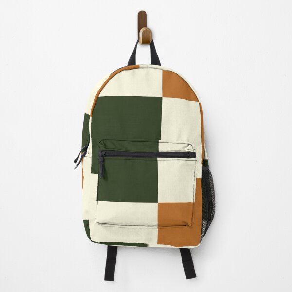 Item preview, Checkered //Retro Checkerboard //Forest Green //Burnt Orange// Geometric //Plaid // large designed and sold by DColourMuse.