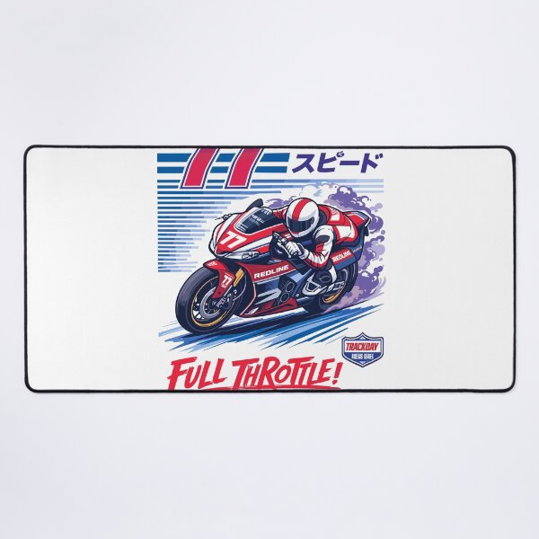 Item preview, Redline Speed Motorcycle Full Throttle Poster designed and sold by Matinez Pink.