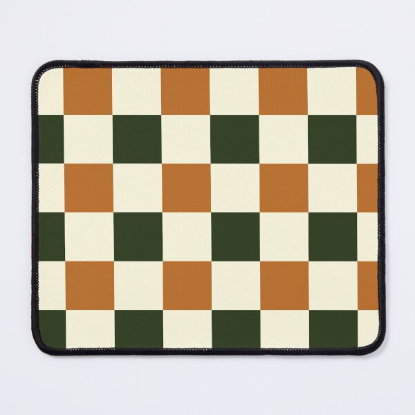 Item preview, Checkered //Retro Checkerboard //Forest Green //Burnt Orange// Geometric //Plaid // medium designed and sold by DColourMuse.