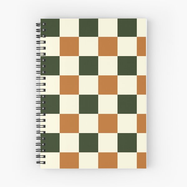 Item preview, Checkered //Retro Checkerboard //Forest Green //Burnt Orange// Geometric //Plaid // medium  designed and sold by DColourMuse.