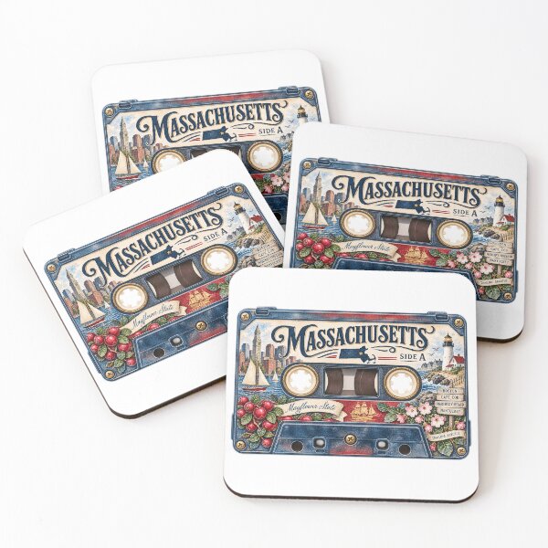 Item preview, Massachusetts Retro Cassette Tape designed and sold by Whimspired By Paxx.