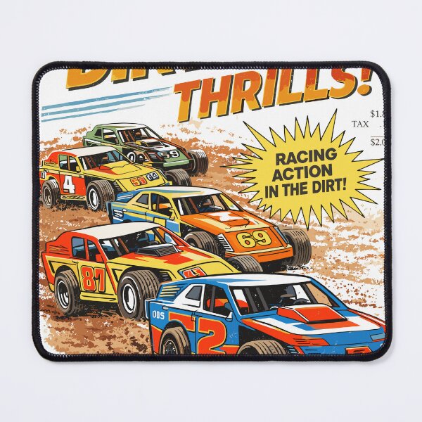 Item preview, Hillcrest Raceway Dirt Track Thrills Poster designed and sold by Matinez Pink.