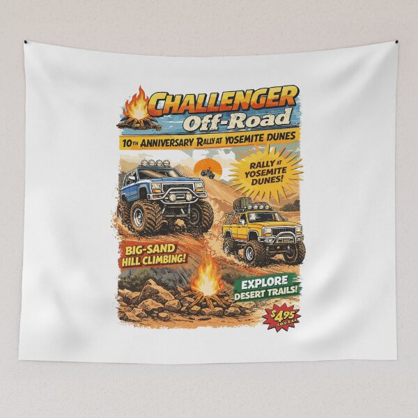 Item preview, Challenger Off-Road Yosemite Dunes Rally Poster designed and sold by Matinez Pink.