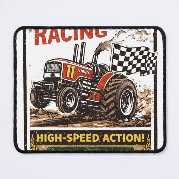Item preview, High Speed Action Tractor Racing Poster designed and sold by Matinez Pink.