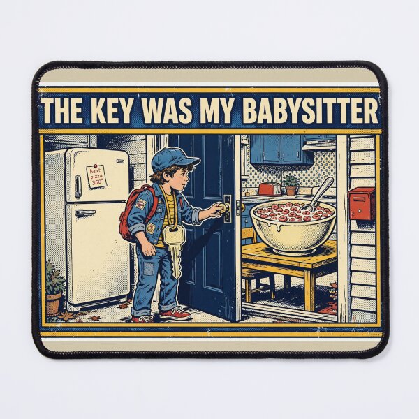 Item preview, The Key Was My Babysitter Funny Latchkey Kid Shirt designed and sold by Hearth & Hue.