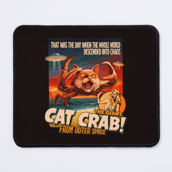 Item preview, Giant Cat Crab From Outer Space Chaos Retro Art designed and sold by Scratch-Rainbow.