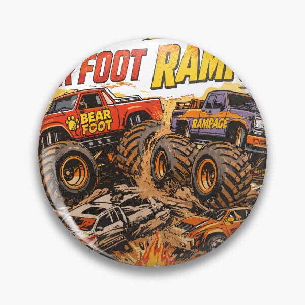 Item preview, Monster Truck Smashdown Bear Foot Rampage Poster designed and sold by Matinez Pink.