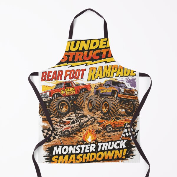 Item preview, Monster Truck Smashdown Bear Foot Rampage Poster designed and sold by Matinez Pink.