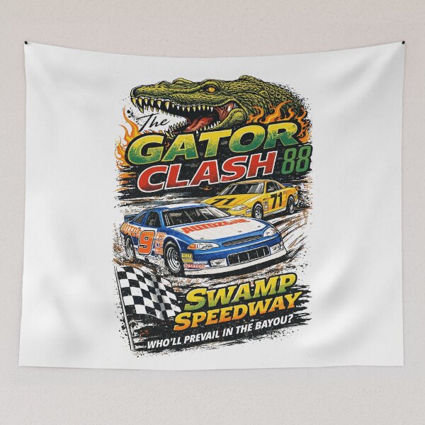 Item preview, Gator Clash 88 Swamp Speedway Poster designed and sold by Matinez Pink.