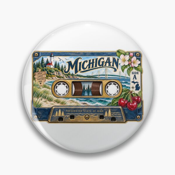 Item preview, Michigan Retro Cassette Tape designed and sold by Whimspired By Paxx.