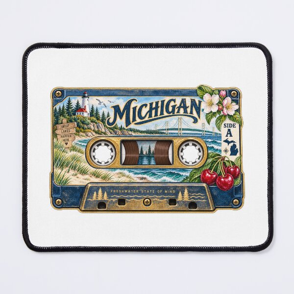 Item preview, Michigan Retro Cassette Tape designed and sold by Whimspired By Paxx.