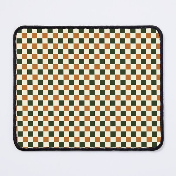 Item preview, Checkered //Retro Checkerboard //Forest Green //Burnt Orange// Geometric //Plaid // Small designed and sold by DColourMuse.
