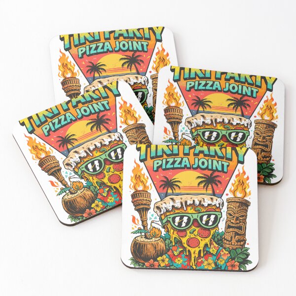 Item preview, Tiki Party Pizza Joint Torched Poster designed and sold by Matinez Pink.