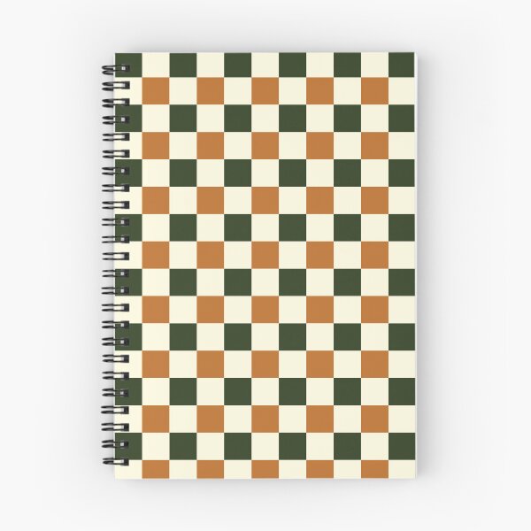 Item preview, Checkered //Retro Checkerboard //Forest Green //Burnt Orange// Geometric //Plaid designed and sold by DColourMuse.