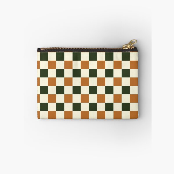 Item preview, Checkered //Retro Checkerboard //Forest Green //Burnt Orange// Geometric //Plaid designed and sold by DColourMuse.