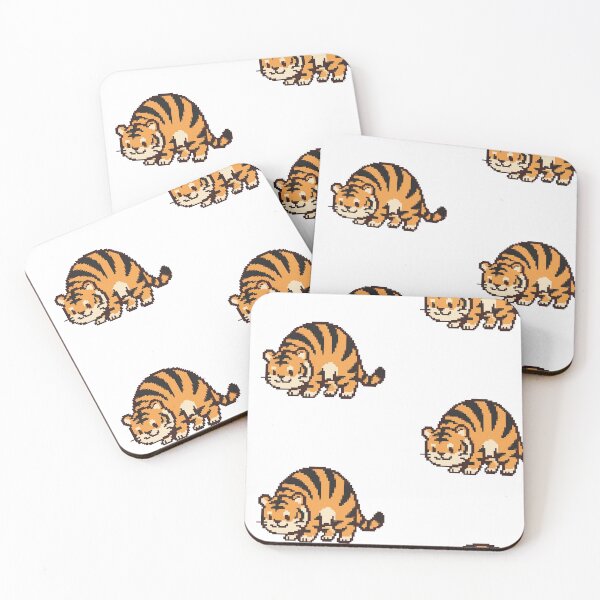 Item preview, Chunky Tiger Pixel Art designed and sold by Matilda Pixel.