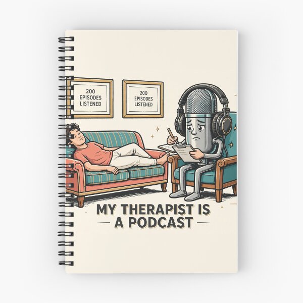 Artikelvorschau, My Therapist Is a Podcast Funny Shirt entworfen und verkauft von Hearth & Hue.