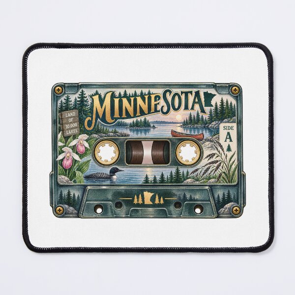 Item preview, Minnesota Retro Cassette Tape designed and sold by Whimspired By Paxx.