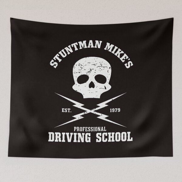 Item preview, Stuntman Mike's Professional Driving School Skull Lightning designed and sold by Scratch-Rainbow.