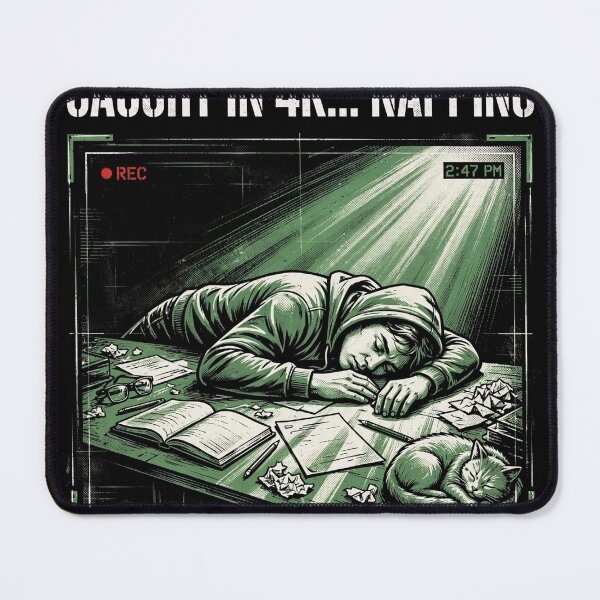 Item preview, Caught in 4K Napping Funny Shirt designed and sold by Hearth & Hue.