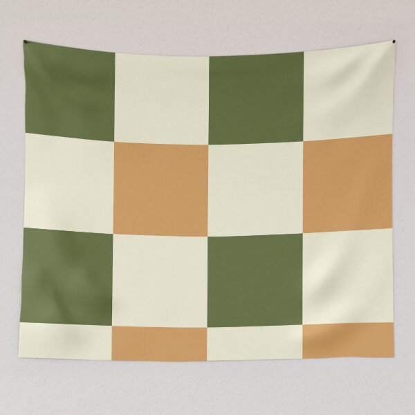Item preview, Checkered //Retro Checkerboard // Soft Olive Green // Terracotta // Geometric //Plaid // Xlarge designed and sold by DColourMuse.