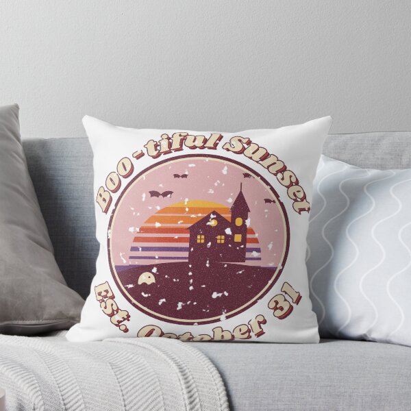 Item preview, Boo-tiful Sunset Retro Haunted House Halloween designed and sold by somebasic.