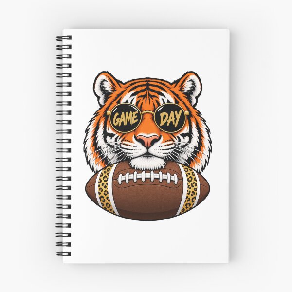 Item preview, Game Day Tiger with Football and Sunglasses designed and sold by skyartdesign.