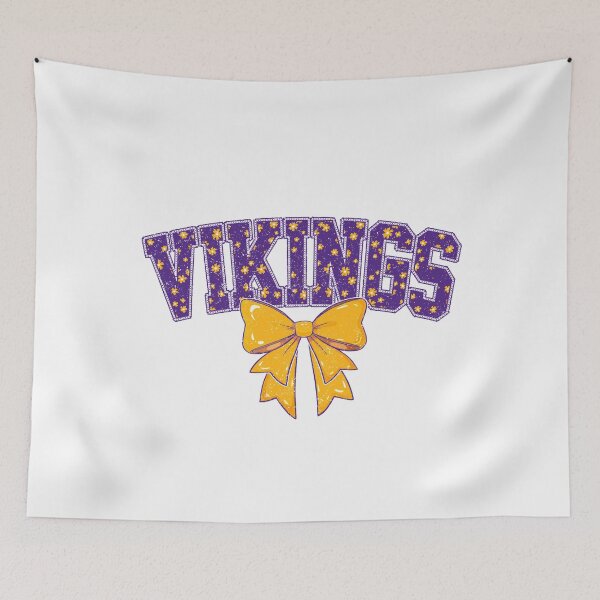 Item preview, Vikings Floral Coquette Bow Football Fan Spirit designed and sold by RockTheFeal.